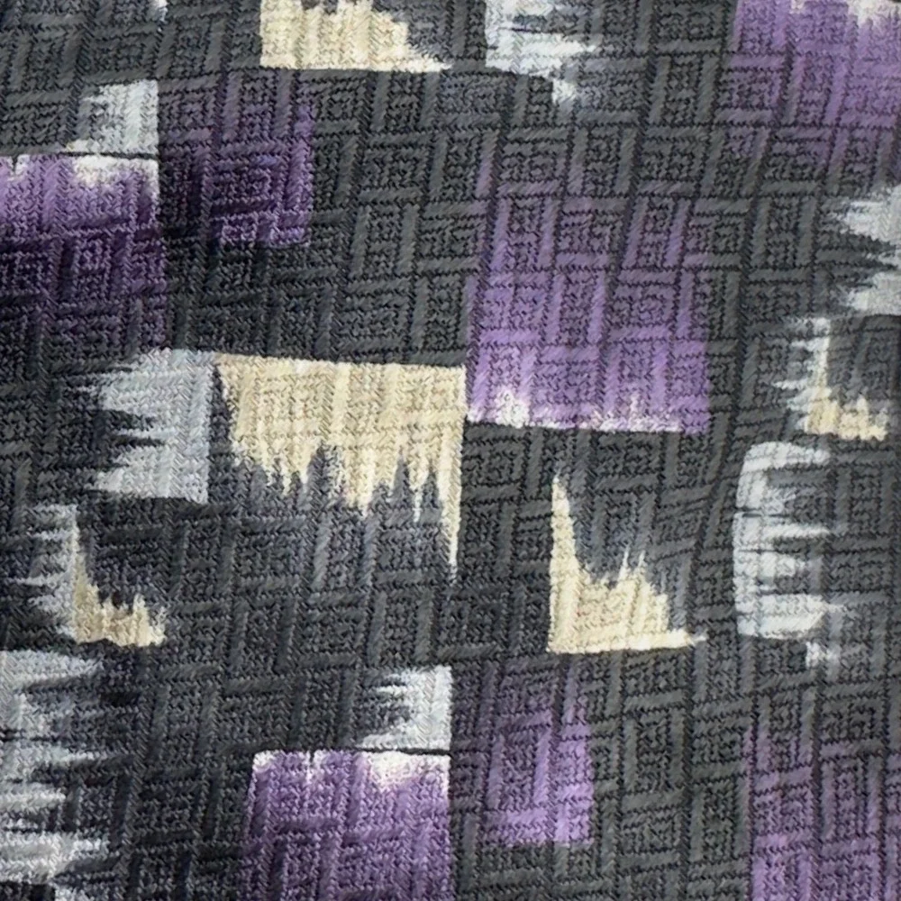 Pierre Cardin Mens Silk Tie Purple‎ Grey Abstract Geometric Made in USA